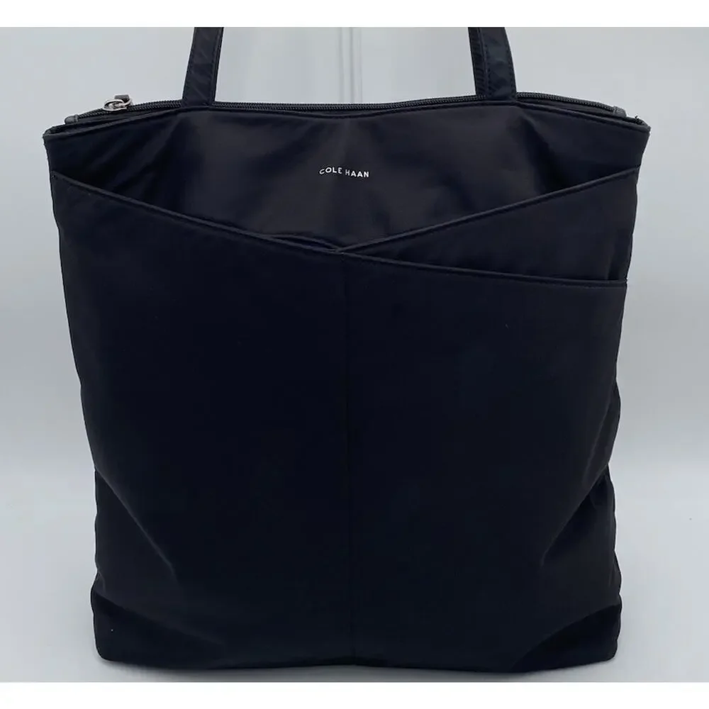 Cole Haan American Airlines Travel Bag 15x15” Black Nylon Laptop Tote RARE